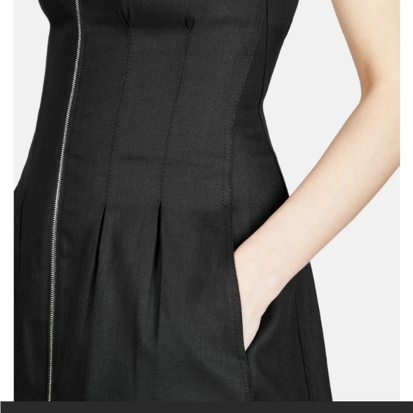 Rare Barbara Casasola linen BLACK midi pinafore spring 2017 runway collection - Picture 4 of 16